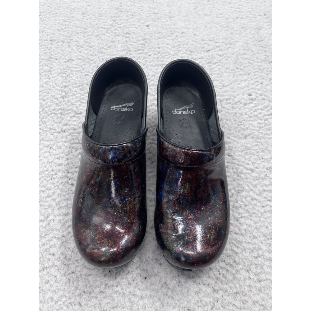 Women's Dansko Professional Multicolor Iridescent Slip On Clog Size 39